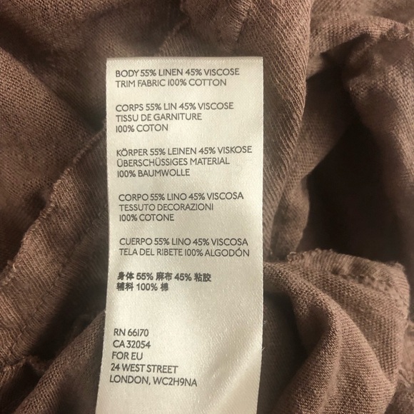 BLOUSE - Women's Free People Low Down Henley Linen Blend Cropped Top. Size Small - Picture 14 of 16